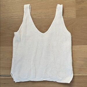 Marine Layer Cream Knit Tank